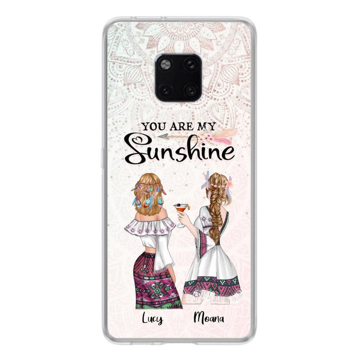 Custom Personalized Bohemian Friends Phone Case - Case For Huawei, Xiaomi & Oppo - You Are My Sunshine