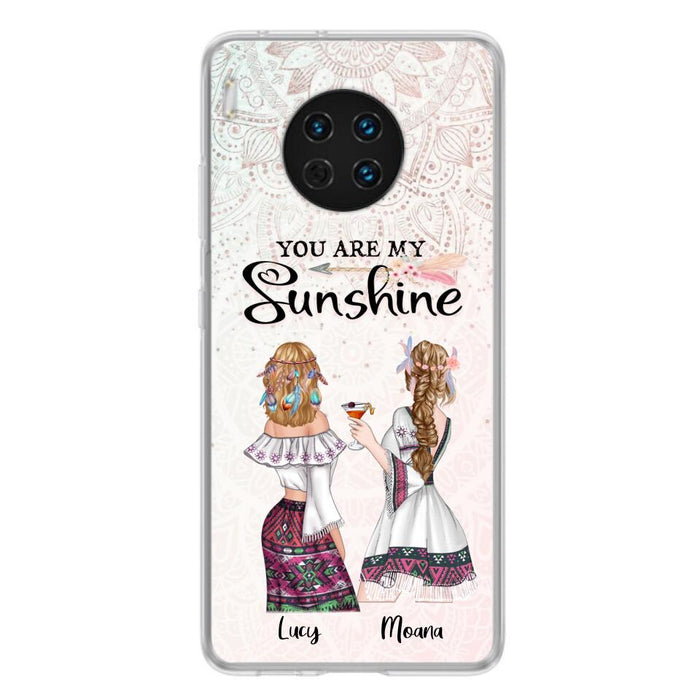 Custom Personalized Bohemian Friends Phone Case - Case For Huawei, Xiaomi & Oppo - You Are My Sunshine