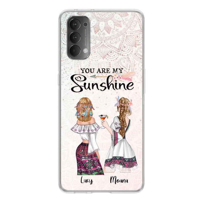 Custom Personalized Bohemian Friends Phone Case - Case For Huawei, Xiaomi & Oppo - You Are My Sunshine