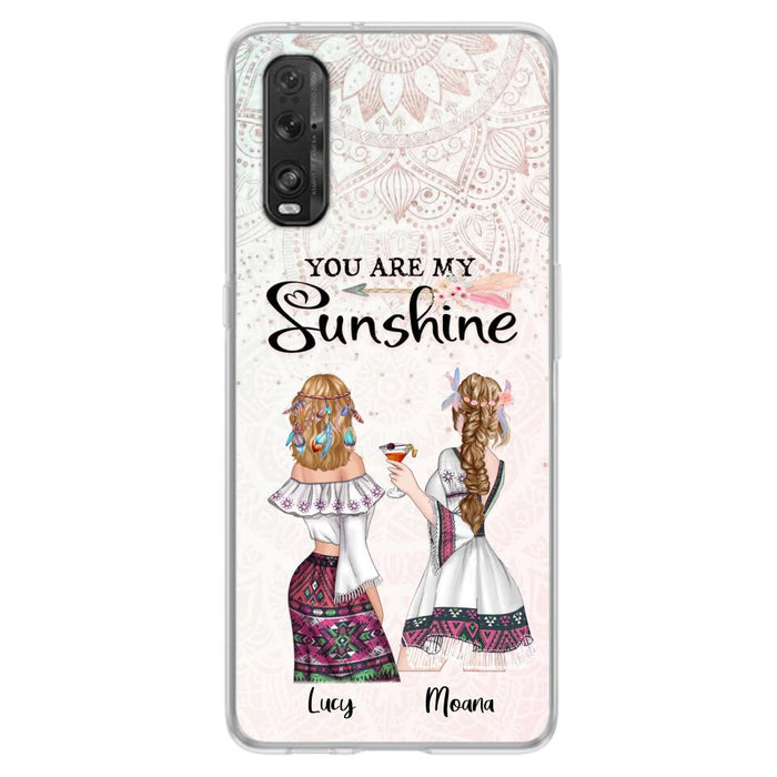 Custom Personalized Bohemian Friends Phone Case - Case For Huawei, Xiaomi & Oppo - You Are My Sunshine