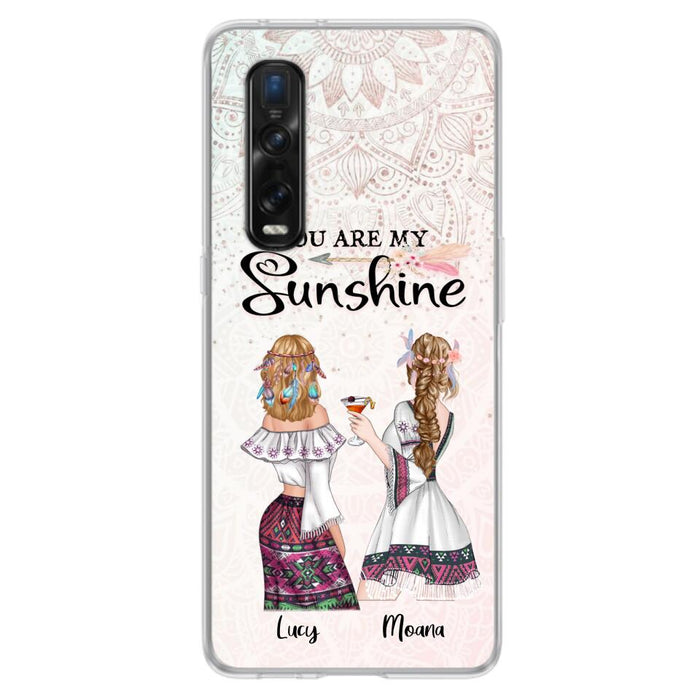 Custom Personalized Bohemian Friends Phone Case - Case For Huawei, Xiaomi & Oppo - You Are My Sunshine