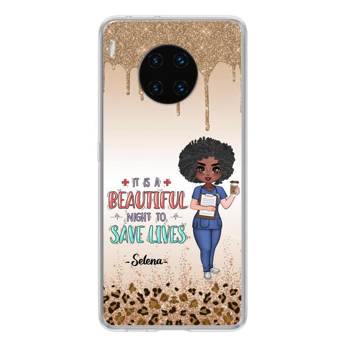 Custom Personalized Nurse Phone Case - Best Gift For Nurse - It's A Beautiful Night To Save Lives - Case For Xiaomi, Oppo And Huawei