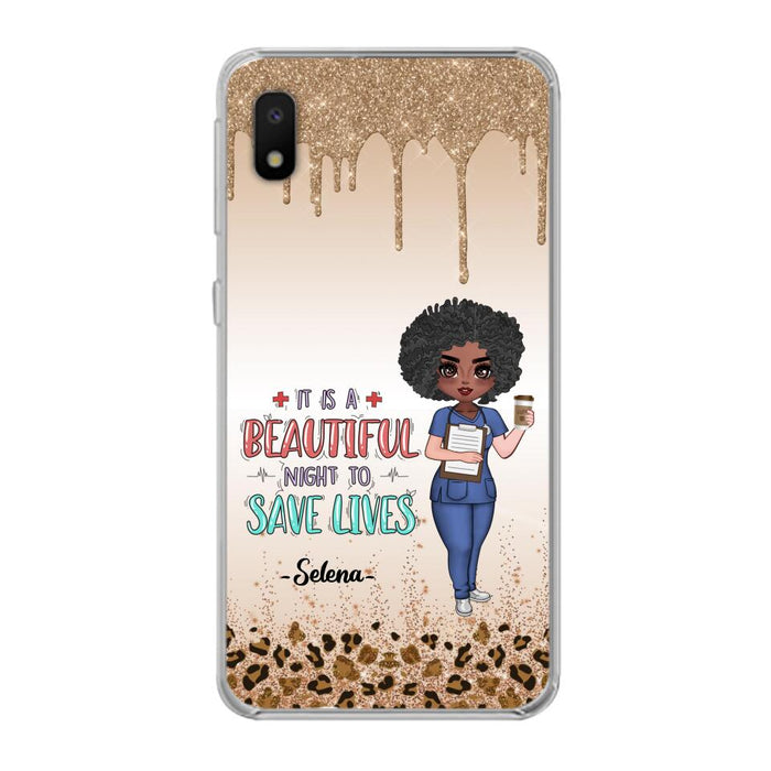 Custom Personalized Nurse Phone Case - Best Gift For Nurse - It's A Beautiful Night To Save Lives - Case For iPhone And Samsung