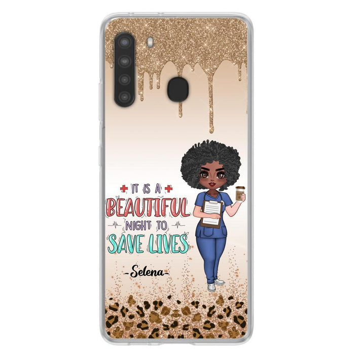 Custom Personalized Nurse Phone Case - Best Gift For Nurse - It's A Beautiful Night To Save Lives - Case For iPhone And Samsung