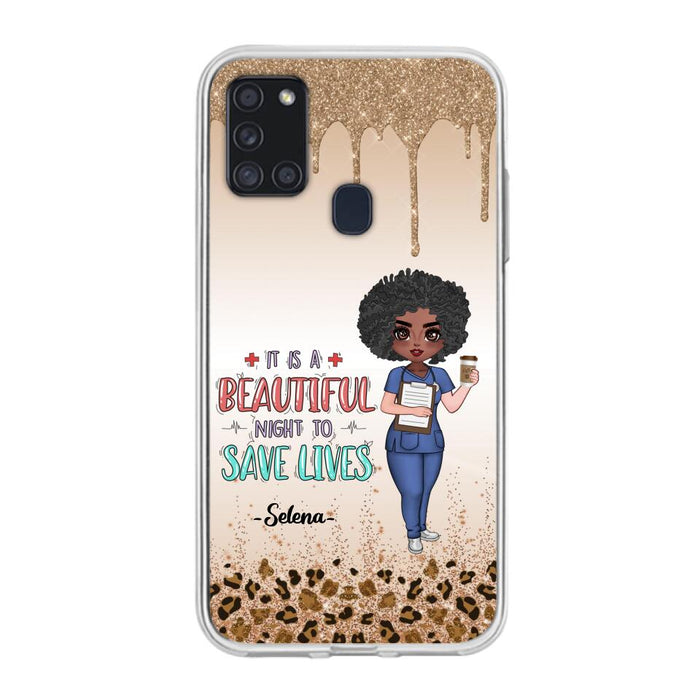 Custom Personalized Nurse Phone Case - Best Gift For Nurse - It's A Beautiful Night To Save Lives - Case For iPhone And Samsung