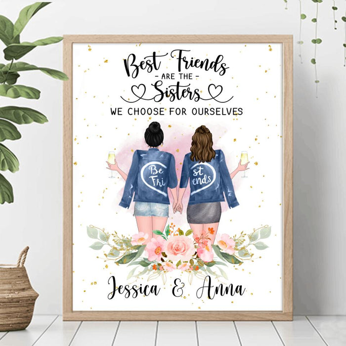 Custom Personalized Bestie Vertical Poster - Gift For Best Friends/ Birthday's Gift - Best Friends Are The Sisters