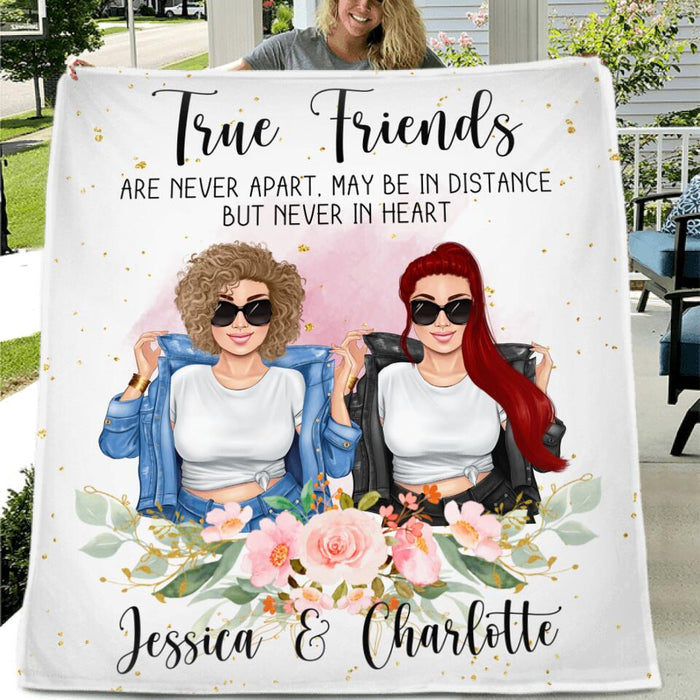 Custom Personalized Bestie Single Layer Fleece/ Quilt - Gift For Best Friends - Besties Forever