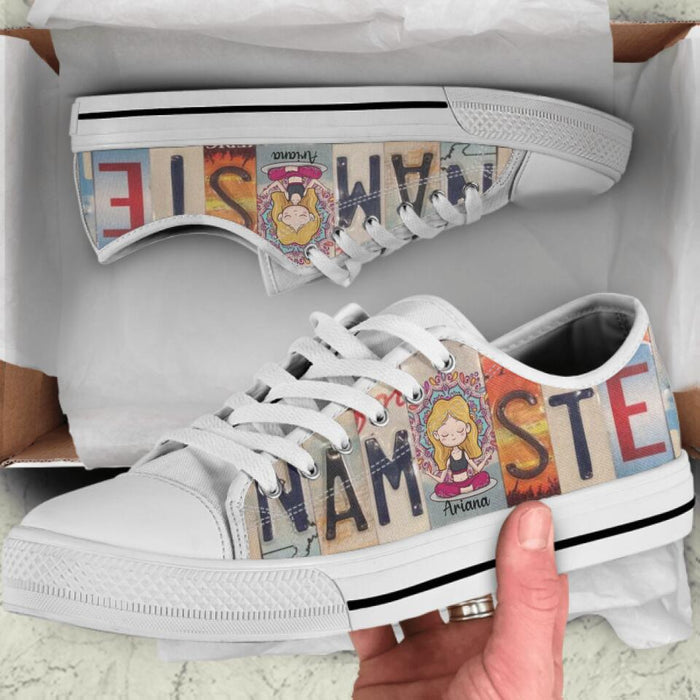 Custom Personalized Yoga Sneakers - Namaste Yoga - 80NV4E