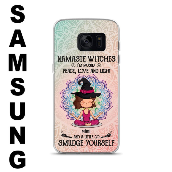 Custom Personalized Yoga Phone Case - Gift for Yoga Lovers - iPhone and Samsung Case - Namaste Witches