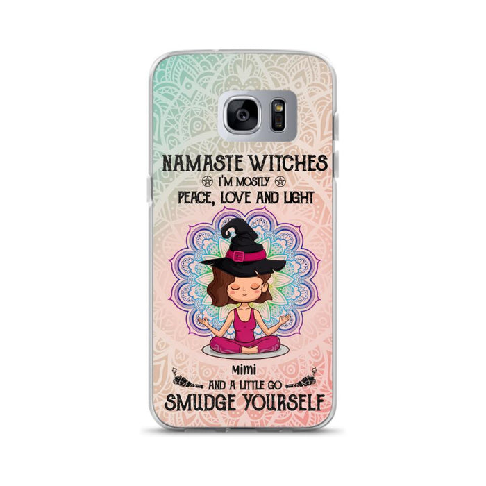 Custom Personalized Yoga Phone Case - Gift for Yoga Lovers - iPhone and Samsung Case - Namaste Witches