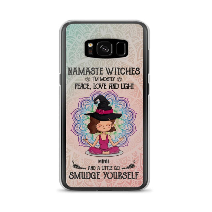 Custom Personalized Yoga Phone Case - Gift for Yoga Lovers - iPhone and Samsung Case - Namaste Witches