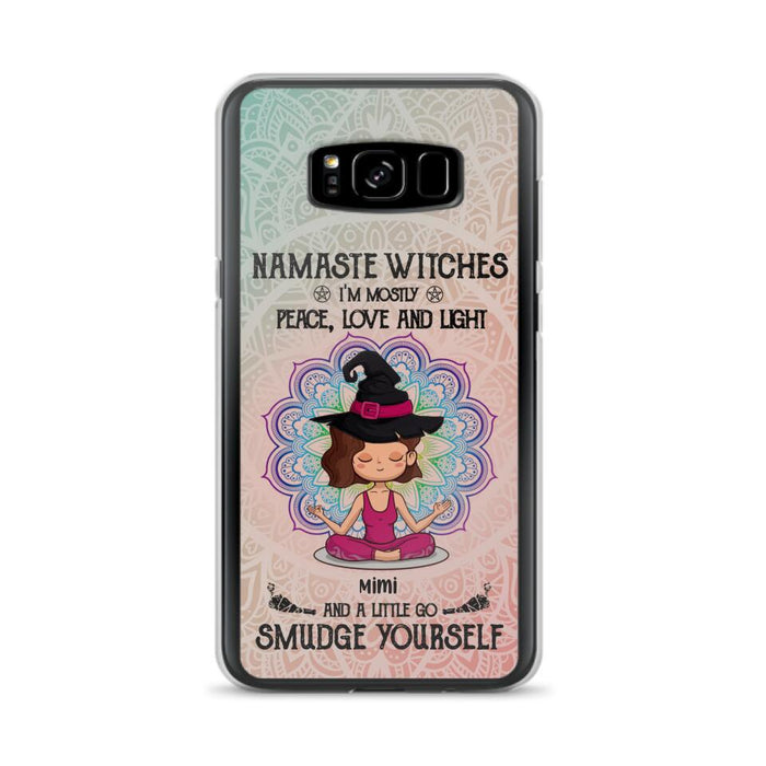 Custom Personalized Yoga Phone Case - Gift for Yoga Lovers - iPhone and Samsung Case - Namaste Witches