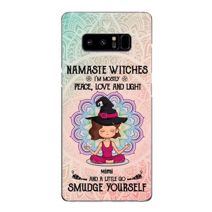 Custom Personalized Yoga Phone Case - Gift for Yoga Lovers - iPhone and Samsung Case - Namaste Witches