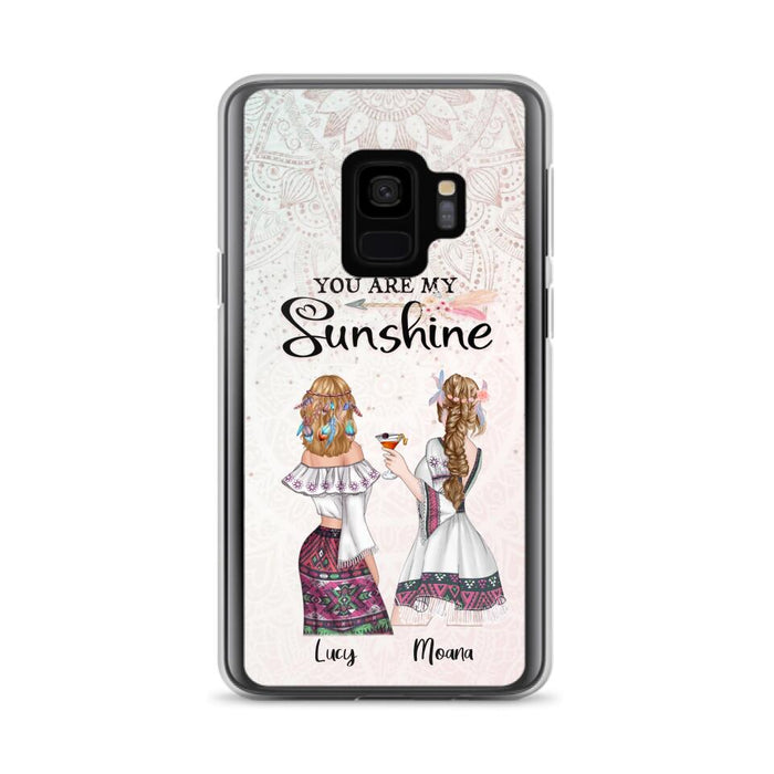 Custom Personalized Bohemian Friends Phone Case - Gift For Best Friends - iPhone & Samsung Case - You Are My Sunshine