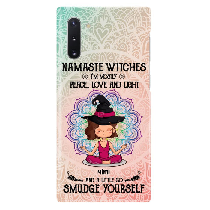 Custom Personalized Yoga Phone Case - Gift for Yoga Lovers - iPhone and Samsung Case - Namaste Witches