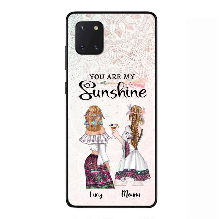 Custom Personalized Bohemian Friends Phone Case - Gift For Best Friends - iPhone & Samsung Case - You Are My Sunshine