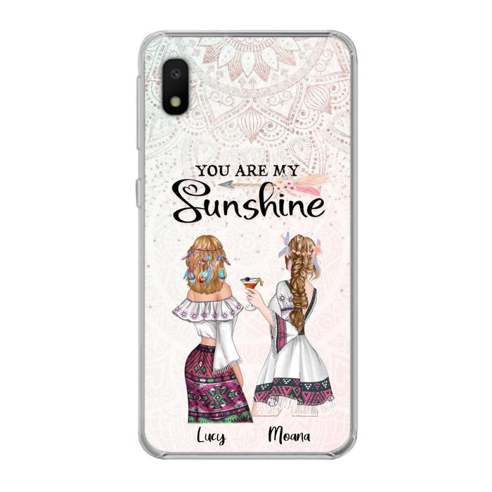 Custom Personalized Bohemian Friends Phone Case - Gift For Best Friends - iPhone & Samsung Case - You Are My Sunshine