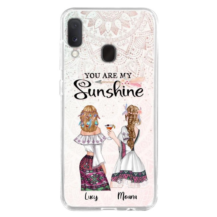 Custom Personalized Bohemian Friends Phone Case - Gift For Best Friends - iPhone & Samsung Case - You Are My Sunshine