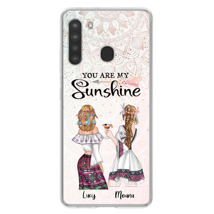 Custom Personalized Bohemian Friends Phone Case - Gift For Best Friends - iPhone & Samsung Case - You Are My Sunshine