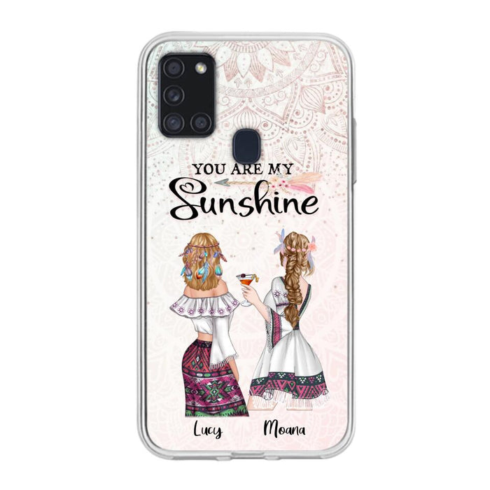 Custom Personalized Bohemian Friends Phone Case - Gift For Best Friends - iPhone & Samsung Case - You Are My Sunshine