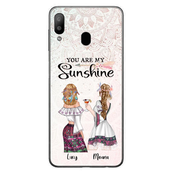 Custom Personalized Bohemian Friends Phone Case - Gift For Best Friends - iPhone & Samsung Case - You Are My Sunshine