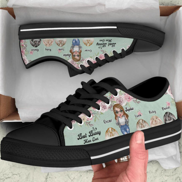 Custom Personalized Bunny Sneakers - Up to 4 Bunnies - Gift Idea For Bunny Lover