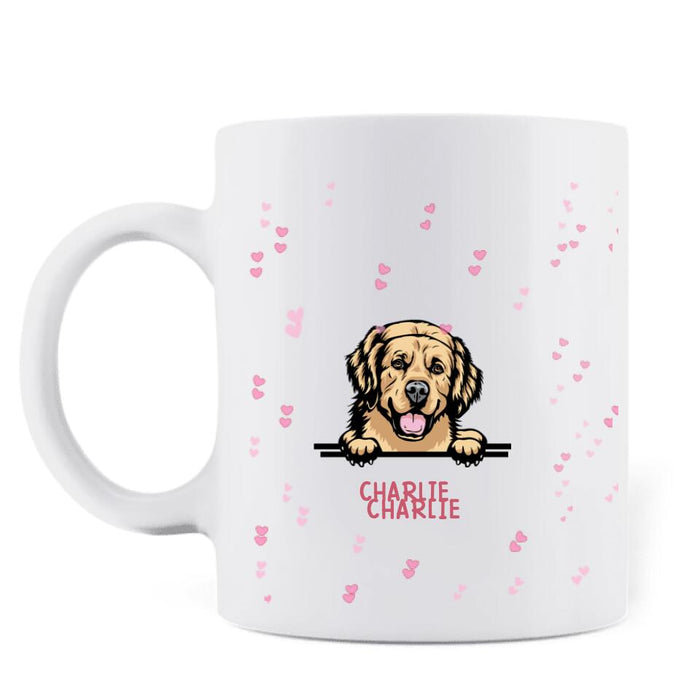 Custom Personalized Dog Coffee Mug - Gift For Mother's Day/ Dog Lovers with up to 5 Dogs - Mom Thanks For Always Putting Up With My Shit