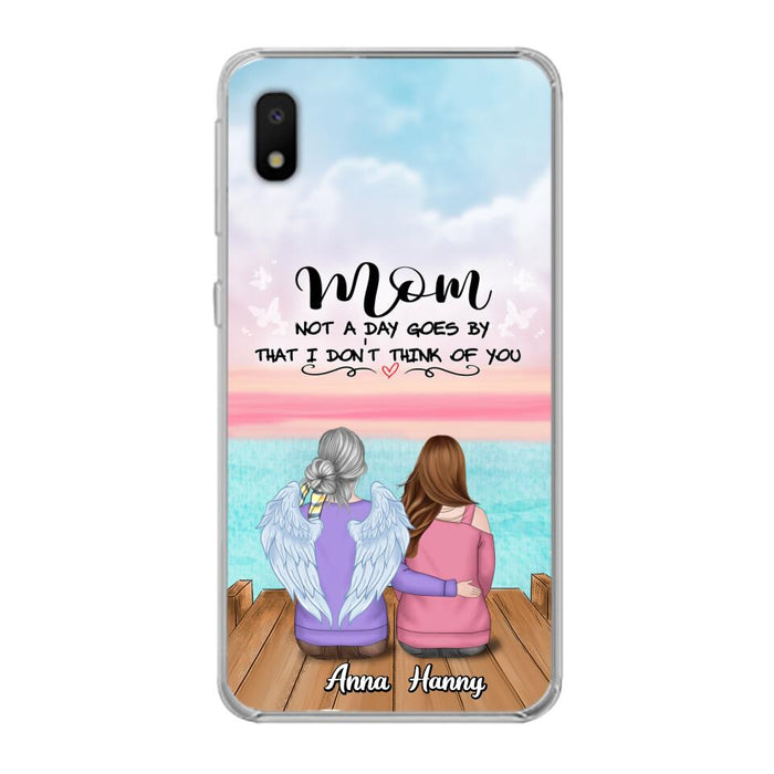 Custom Personalized Memorial Mom/ Dad Phone Case - Memorial Gift Idea - Not A Day Goes By That I Don't Think Of You - Case For iPhone And Samsung