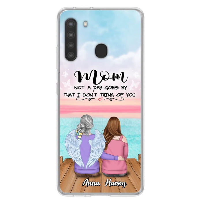 Custom Personalized Memorial Mom/ Dad Phone Case - Memorial Gift Idea - Not A Day Goes By That I Don't Think Of You - Case For iPhone And Samsung