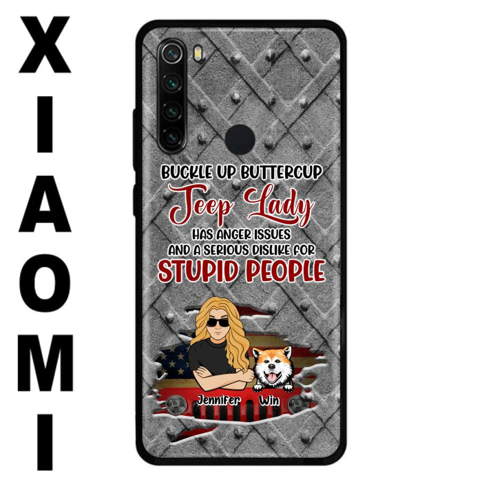 Custom Personalized Off-road Dog Lady Phone Case - Up to 4 Dogs - Gift Idea For Dogs Lover - Off-road Lady Has Anger Issues And A Serious Dislike - Case For Xiaomi, Oppo And Huawei