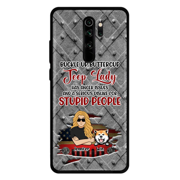 Custom Personalized Off-road Dog Lady Phone Case - Up to 4 Dogs - Gift Idea For Dogs Lover - Off-road Lady Has Anger Issues And A Serious Dislike - Case For Xiaomi, Oppo And Huawei