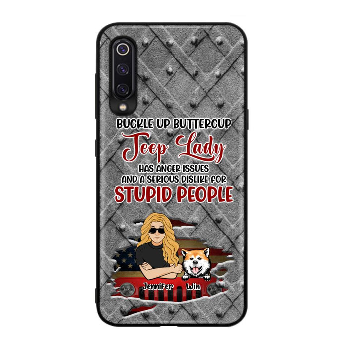 Custom Personalized Off-road Dog Lady Phone Case - Up to 4 Dogs - Gift Idea For Dogs Lover - Off-road Lady Has Anger Issues And A Serious Dislike - Case For Xiaomi, Oppo And Huawei