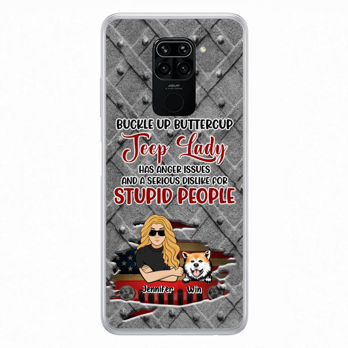 Custom Personalized Off-road Dog Lady Phone Case - Up to 4 Dogs - Gift Idea For Dogs Lover - Off-road Lady Has Anger Issues And A Serious Dislike - Case For Xiaomi, Oppo And Huawei