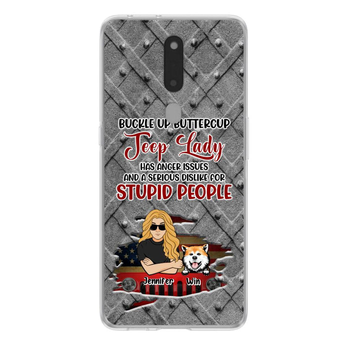 Custom Personalized Off-road Dog Lady Phone Case - Up to 4 Dogs - Gift Idea For Dogs Lover - Off-road Lady Has Anger Issues And A Serious Dislike - Case For Xiaomi, Oppo And Huawei