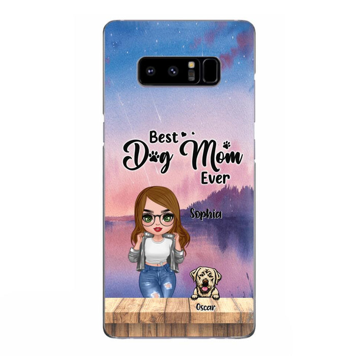 Personalized Dog Mom Chibi Front Phone Case - Gifts For Dog Lover With Up to 4 Dogs - Best Dog Mom Ever - Case For iPhone And Samsung