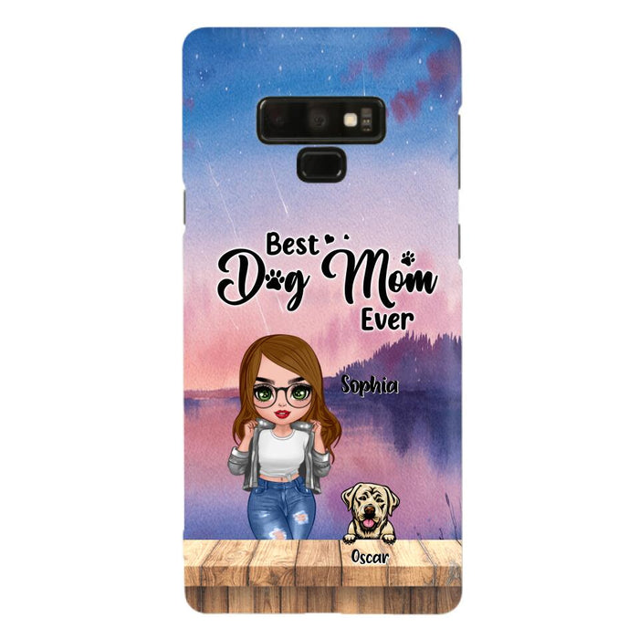 Personalized Dog Mom Chibi Front Phone Case - Gifts For Dog Lover With Up to 4 Dogs - Best Dog Mom Ever - Case For iPhone And Samsung