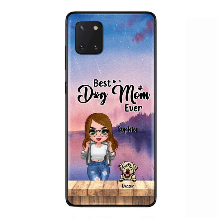 Personalized Dog Mom Chibi Front Phone Case - Gifts For Dog Lover With Up to 4 Dogs - Best Dog Mom Ever - Case For iPhone And Samsung