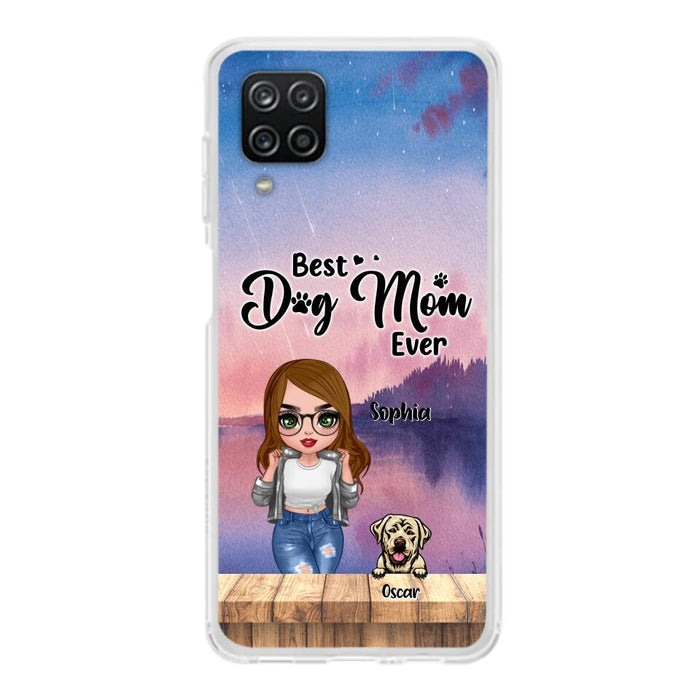 Personalized Dog Mom Chibi Front Phone Case - Gifts For Dog Lover With Up to 4 Dogs - Best Dog Mom Ever - Case For iPhone And Samsung