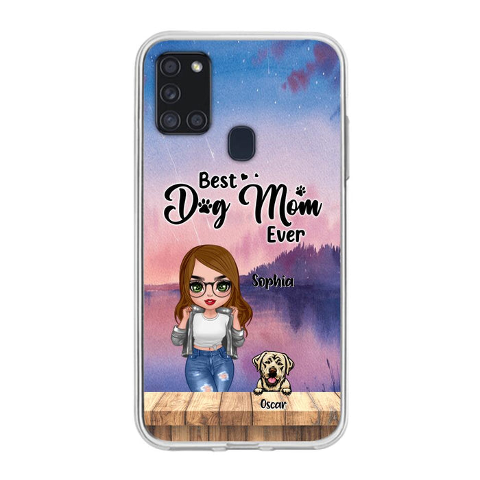 Personalized Dog Mom Chibi Front Phone Case - Gifts For Dog Lover With Up to 4 Dogs - Best Dog Mom Ever - Case For iPhone And Samsung