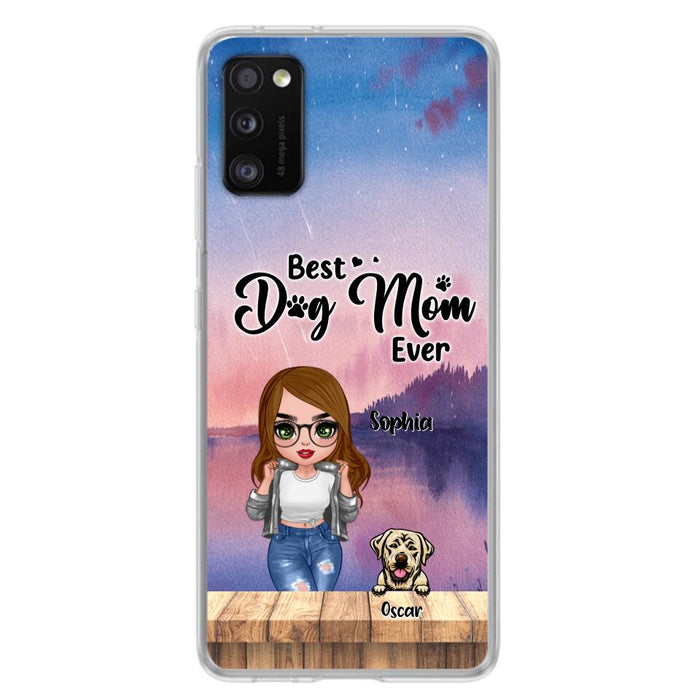 Personalized Dog Mom Chibi Front Phone Case - Gifts For Dog Lover With Up to 4 Dogs - Best Dog Mom Ever - Case For iPhone And Samsung