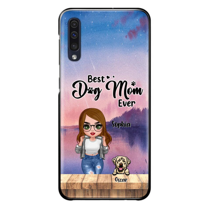 Personalized Dog Mom Chibi Front Phone Case - Gifts For Dog Lover With Up to 4 Dogs - Best Dog Mom Ever - Case For iPhone And Samsung