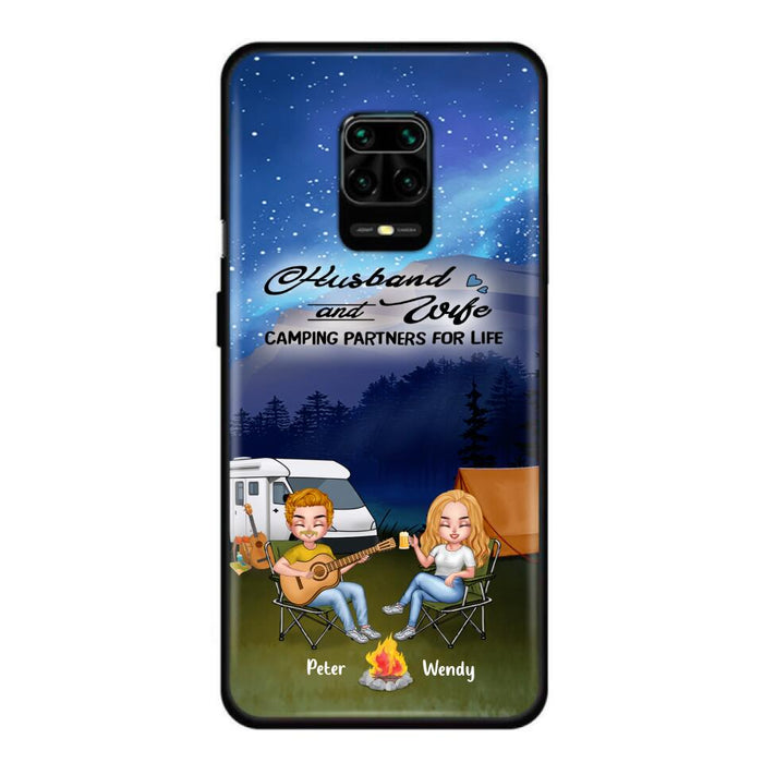 Custom Personalized Guitar Camping Phone Case - Case for Huawei/ Xiaomi/ Oppo - Gift for Camping Lovers with up to 2 Dogs