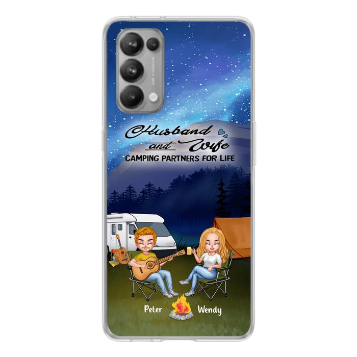 Custom Personalized Guitar Camping Phone Case - Case for Huawei/ Xiaomi/ Oppo - Gift for Camping Lovers with up to 2 Dogs