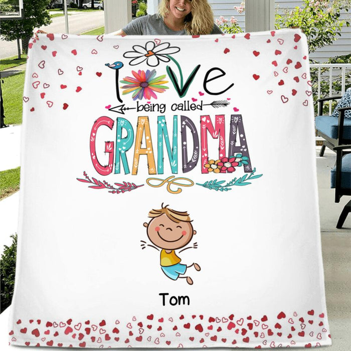 Custom Personalized Blessed To Be Called Nana Pillow Cover & Quilt/ Fleece Blanket - Upto 14 Kids - Gift Idea For Nana/ Mama/Kids