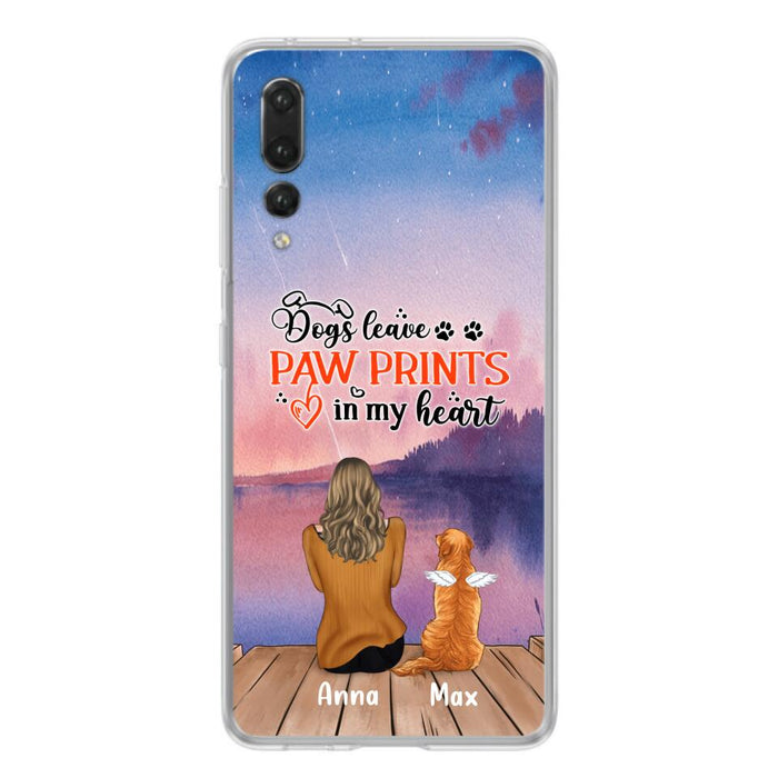 Custom Personalized Dog Phone Case - Man/ Woman/ Couple With Upto 4 Dogs - Gift Idea For Dog Lover - My Angel Has Paws - Case For Xiaomi, Oppo And Huawei