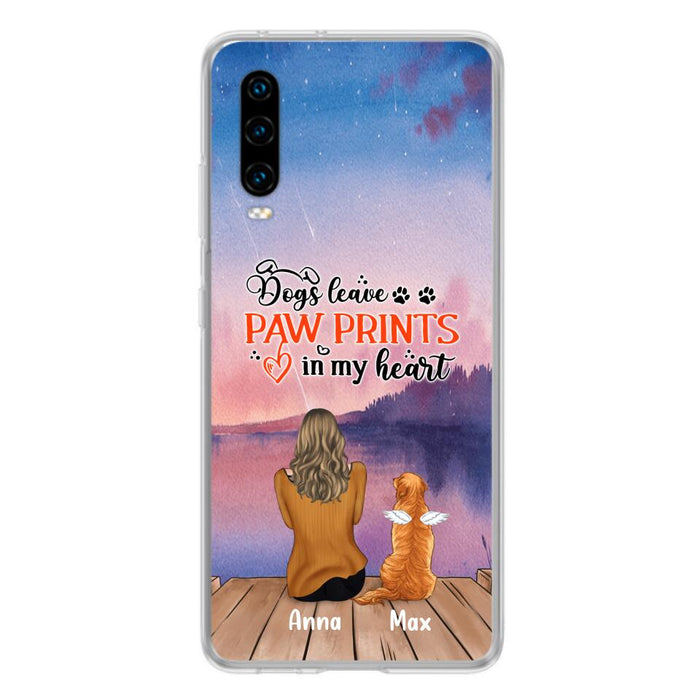 Custom Personalized Dog Phone Case - Man/ Woman/ Couple With Upto 4 Dogs - Gift Idea For Dog Lover - My Angel Has Paws - Case For Xiaomi, Oppo And Huawei