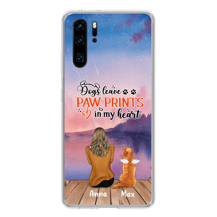 Custom Personalized Dog Phone Case - Man/ Woman/ Couple With Upto 4 Dogs - Gift Idea For Dog Lover - My Angel Has Paws - Case For Xiaomi, Oppo And Huawei