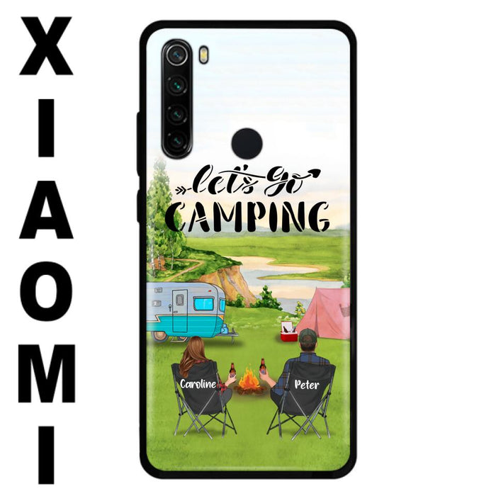 Custom Personalized Camping Phone Case - Couple With Upto 2 Kids And 4 Pets - Gift Idea For Camping Lover - Let's Go Camping - Case For Xiaomi, Oppo And Huawei