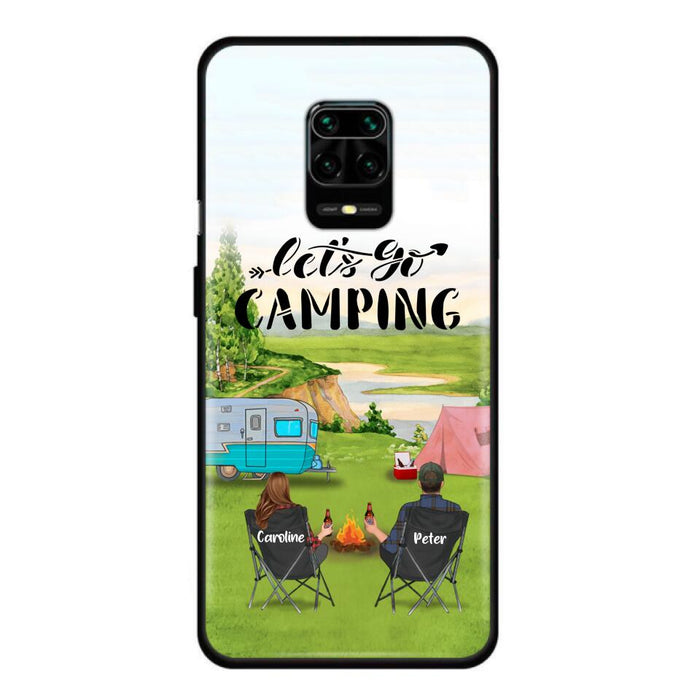 Custom Personalized Camping Phone Case - Couple With Upto 2 Kids And 4 Pets - Gift Idea For Camping Lover - Let's Go Camping - Case For Xiaomi, Oppo And Huawei