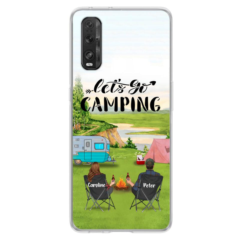 Personalized Camping Phone Case - Couple With Up To 2 Kids And 4 Pets - Gift Idea For Camping Lover - Let's Go Camping - Case For Xiaomi, Oppo And Huawei
